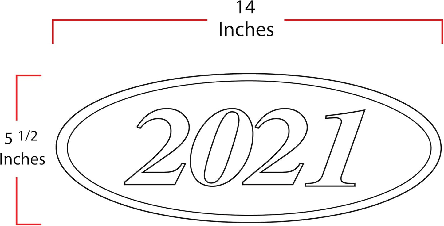 EZ-Line Oval Model Windshield Year Stickers for Car Windows Red and Yellow Large Vinyl Dealership Supplies 1 Dozen Pro Pack (2011)