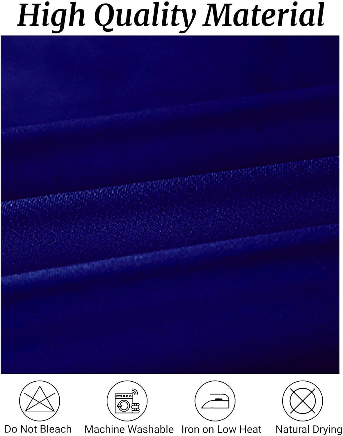 Fokitut 6 Pack Round Tablecloth, 132 Inch, Stain Resistant and Wrinkle Polyester Table Cloth, Fabric Table Cover for Kitchen Dining, Wedding, Party, Holiday Dinner-Royal Blue