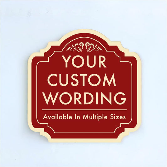 Custom Decorative Outdoor Metal Sign: Personalized Aluminum Design - Driveway Red Brick 8x8 In - Waterproof, Made In USA