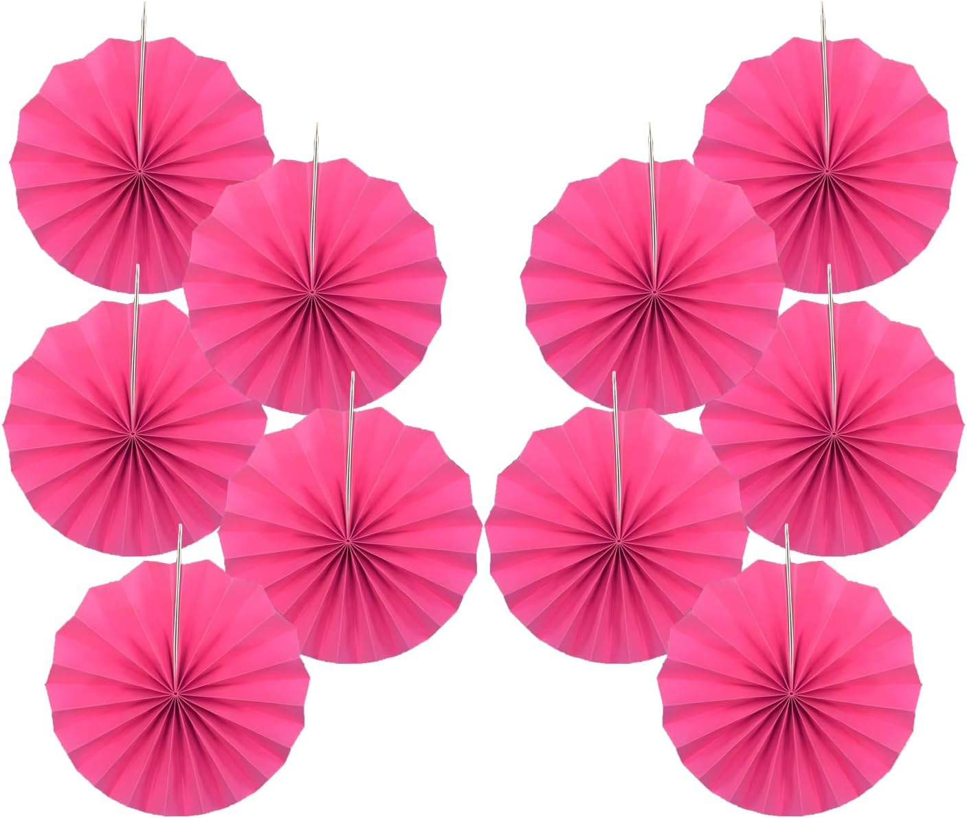 BARTHEW Red Graduation Party Decor, Girls Party Decorations, Party Supplies 8in Tissue Pom Poms, 30 Color DIY Set (Rose Red)
