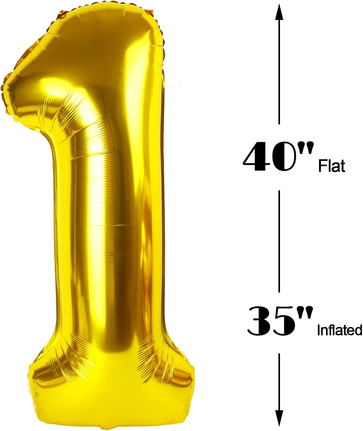 Gold 40 Inch 10 Number Balloons, 10 Decorations for 10 100 Birthday, Foil Giant Birthday Graduations Anniversary Party Balloon