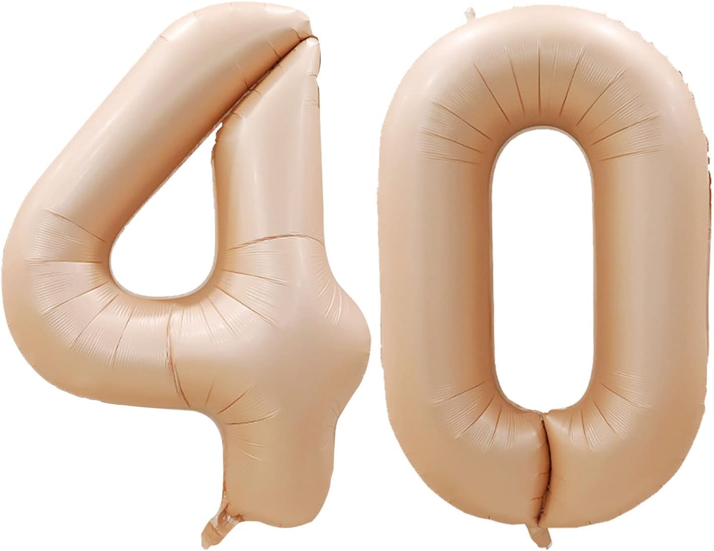 GOER Number 40 Balloons for 40th Birthday Party Decorations,42 Inch Jumbo Foil Helium Balloons for 40th Anniversary (Caramel)