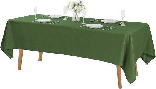 Rectangle Tablecloth 60x120 inch Washable Polyester Fabric Table Cloth for Wedding Party Dining Banquet Decoration（60x120, Willow）