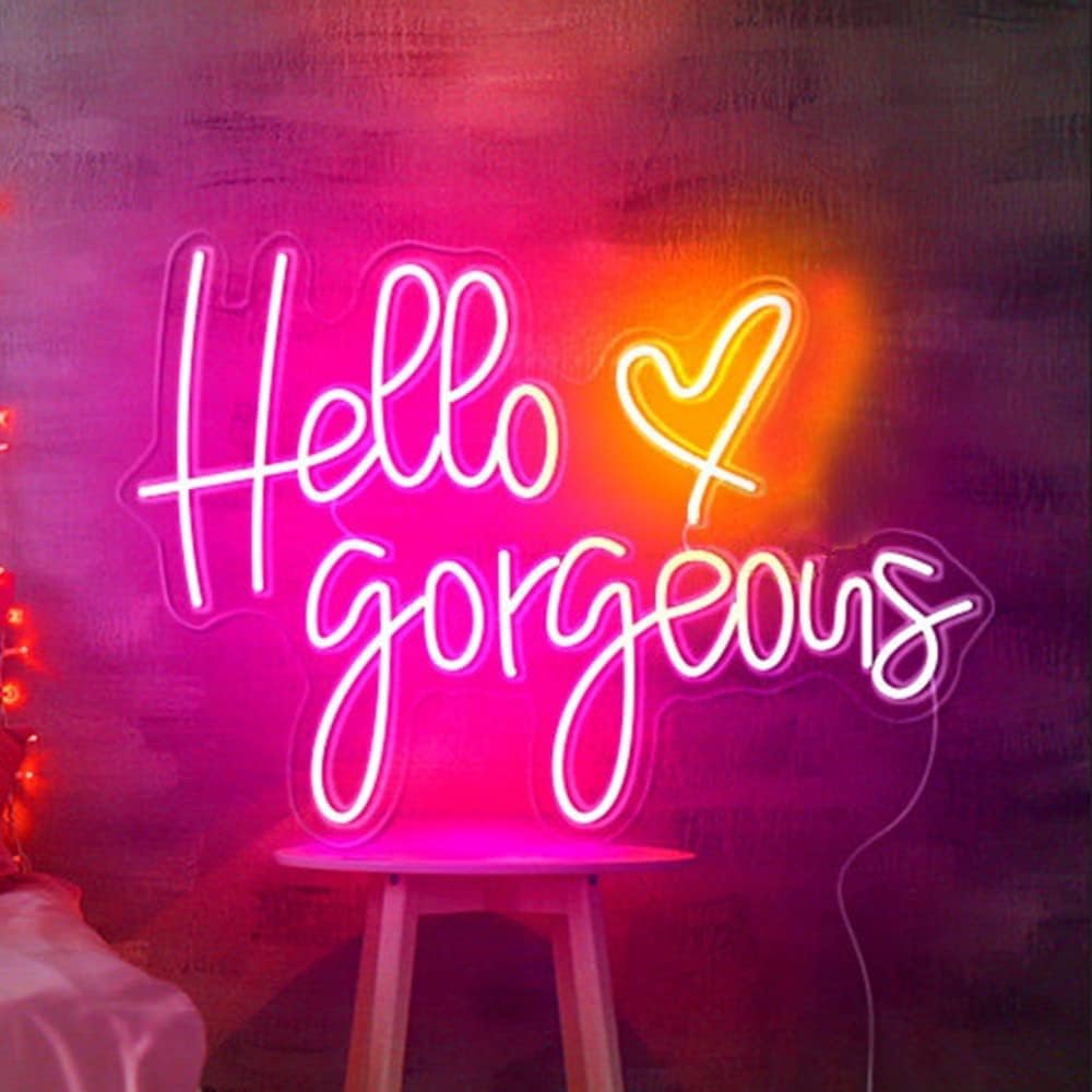 LED Neon Sign Night Light for Wall Party Décor Bedroom Room Bar Wedding Home Birthday Art Decoration Christmas with USB Chain Light modulator 5v (lets party blue)