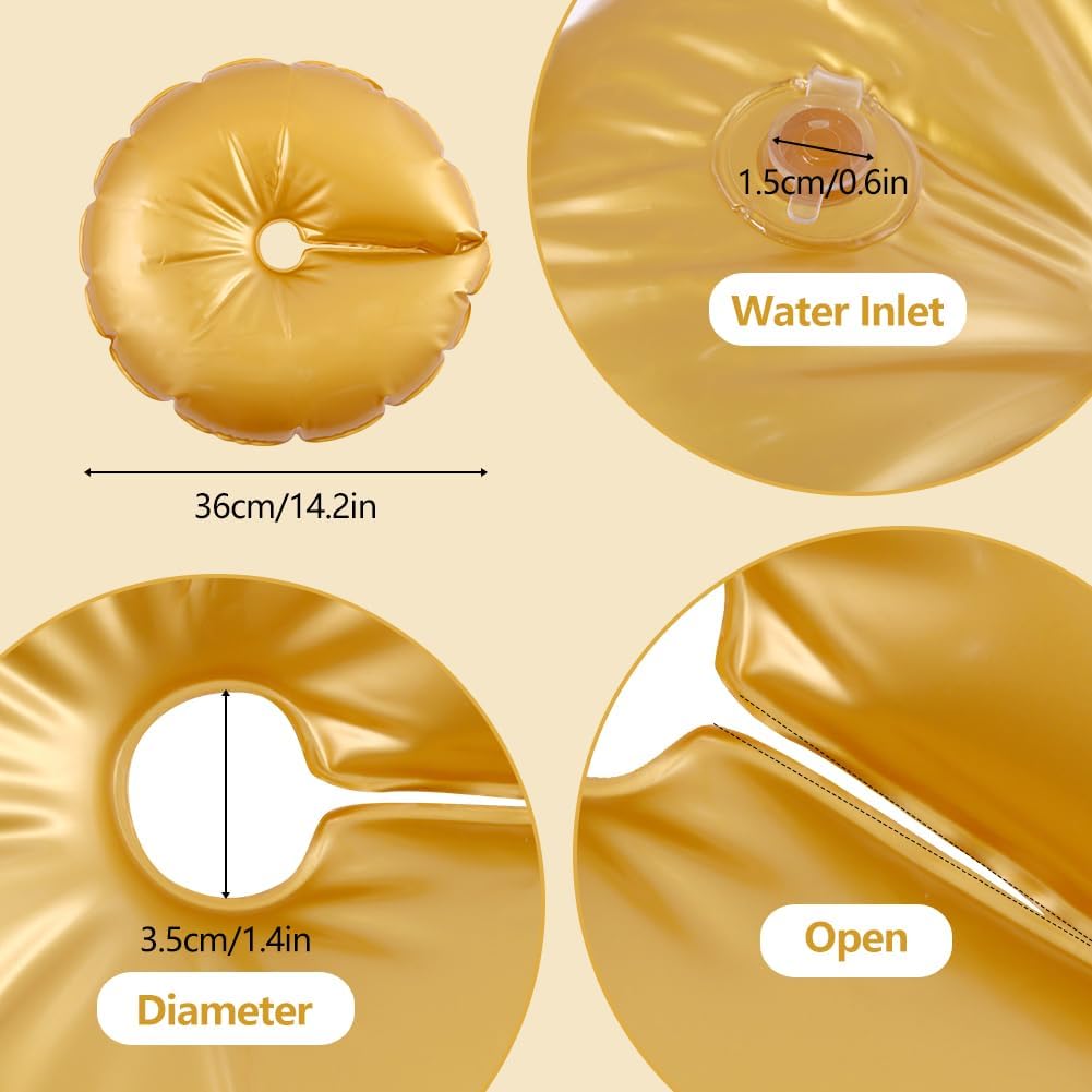 8 Pack Golden Water Bag for Wedding Arch Stands, Heavy Duty Water-Filled Base Weights for Party Backdrop Metal Frames, Thickened Water Fillable Base (8 PCS)