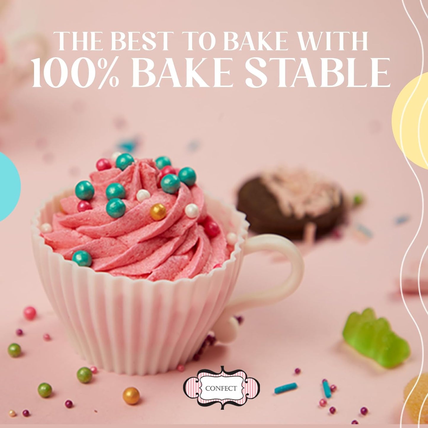 Confect Sprinkles Mix – Enchanted Forest Disco Ball Mashup for Cake & Cupcake Decorating – Assorted Pack of 5 (Hot Pink, Silver, Parrot Green Dragees & White Sparkling Sugar) Palm Oil-Free, No Artificial Dyes - 5 Oz