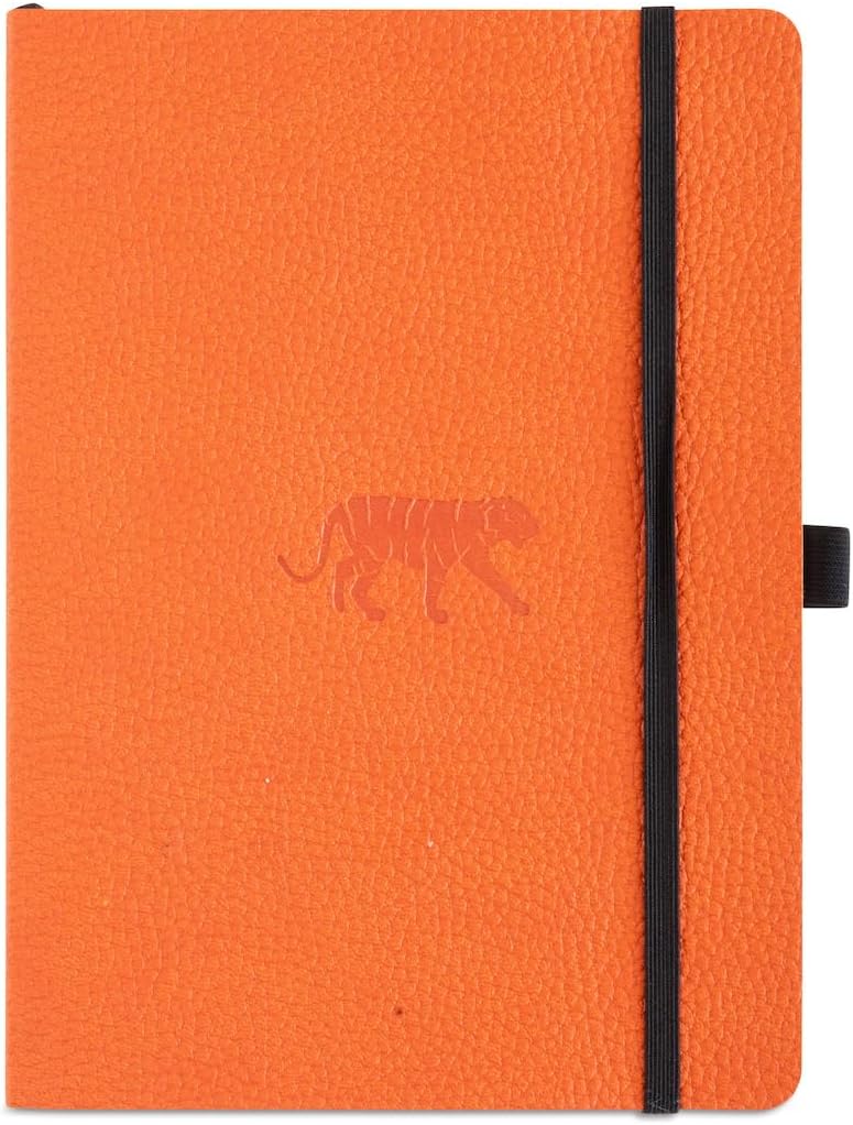 Dingbats A5 Wildlife Dotted Notebook Journal - Premium Vegan Leather Softcover Executive Journal for Women & Men - Work, Note Taking, Writing & Travel