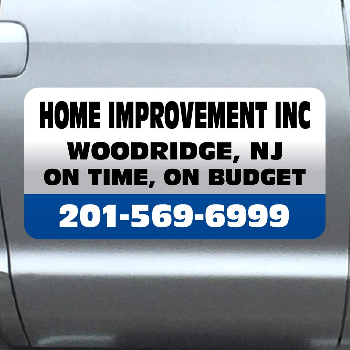 Car Magnet Signs Custom - 24"x12" (Set of 2), 30-mil Thickness with Rounded Corners (Blue)