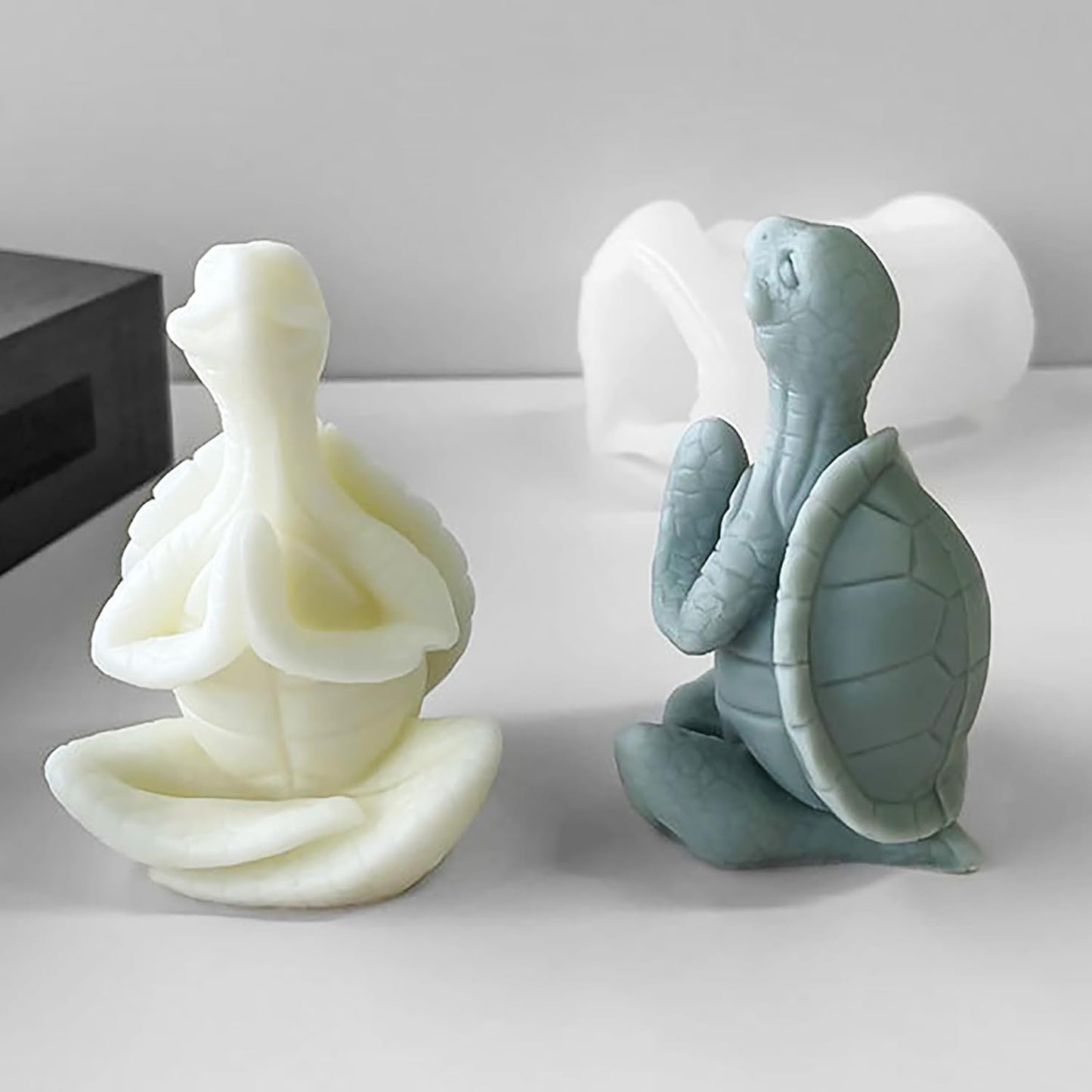 Pray Turtle Resin Casting Mold - Silicone Candle Making Mold for Home Decor - 3D Animal Mold
