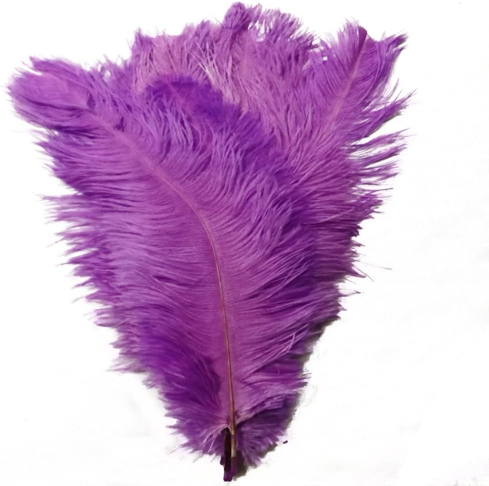 KOLIGHT 40pcs 12''~14''(30~35cm) Natural Ostrich Feathers for DIY Home Wedding Party Office Decoration (Lavender)
