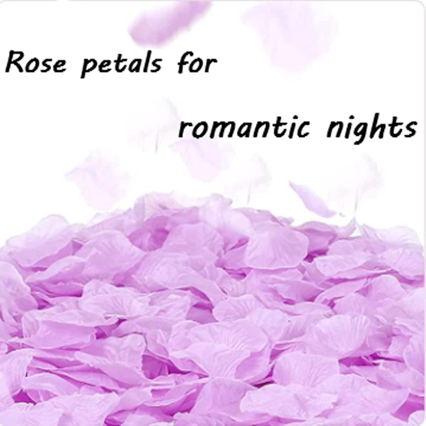 ocharzy 1000 PCS Rose Petals Fake Rose Petals for Romantic Night, Wedding Flower Decoration, Party, Events (Light Purple)