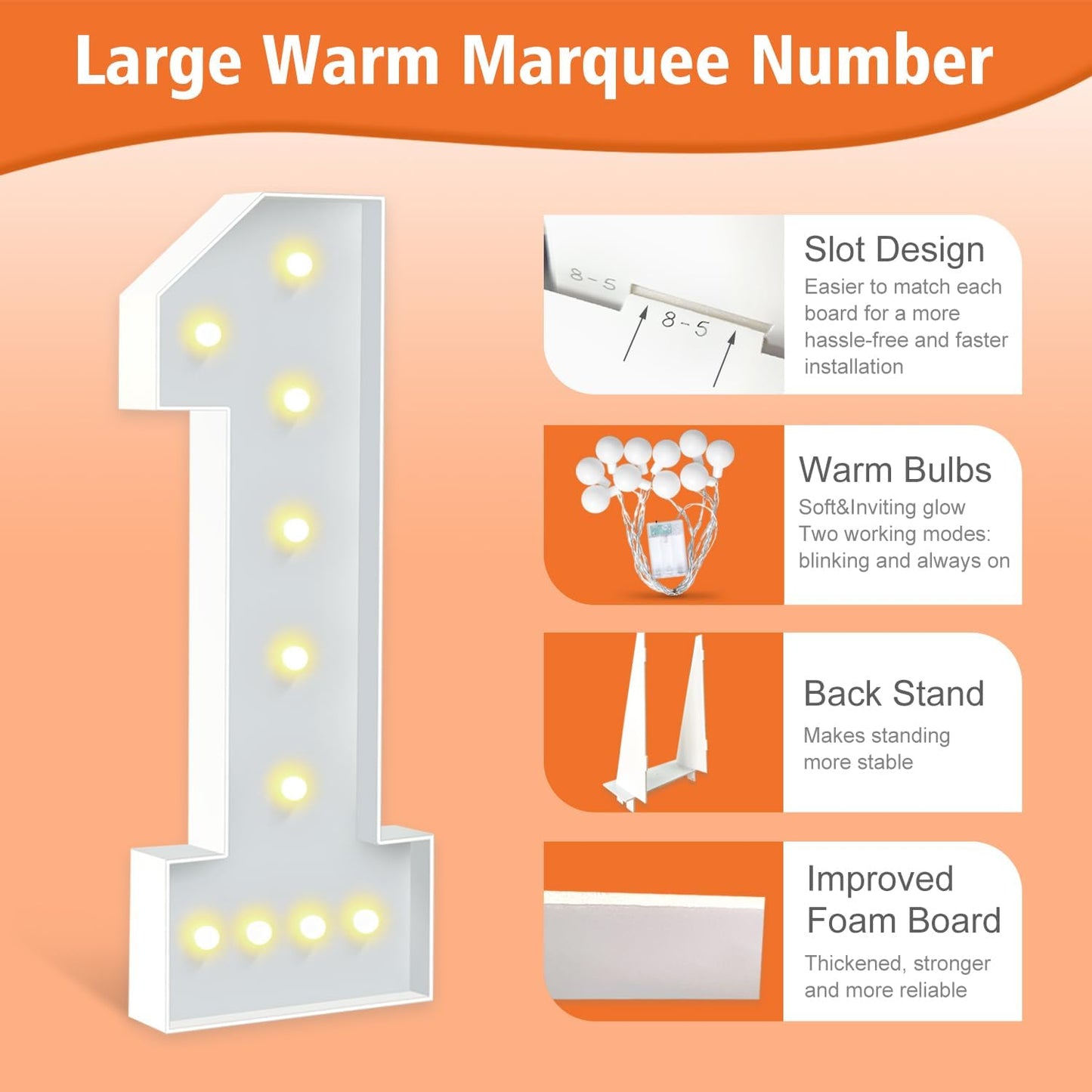 4FT Marquee Numbers 20, Large Light Up Numbers 20th Birthday Decorations for Girls Boys, Cardboard Number for Women Men Anniversary Party Decor Backdrop, DIY Foam Board Mosaic Number Sign