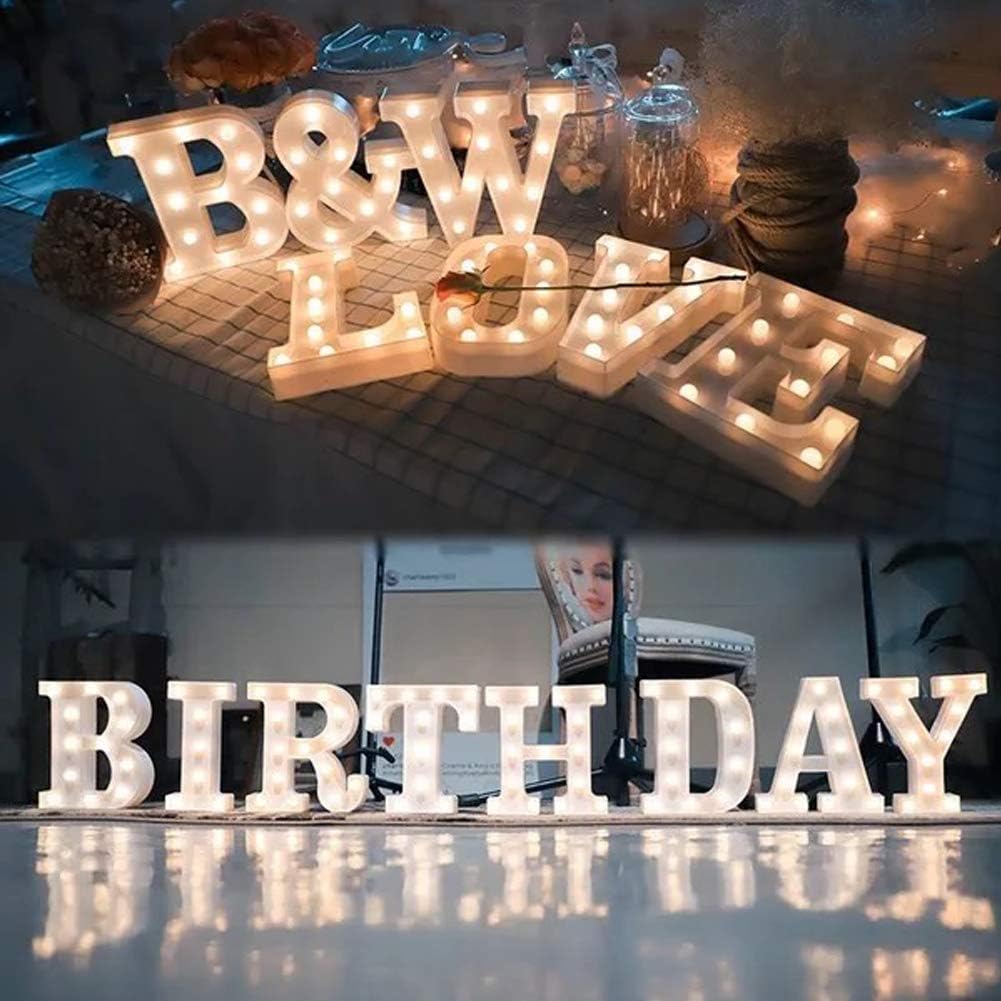 MUMUXI Marquee Light Up Letters | Large Light Up Numbers | Battery Powered and Bright with Every Letter of The Alphabet | for Wedding, Birthday, Party, Celebration, Christmas or Home Decoration (F)