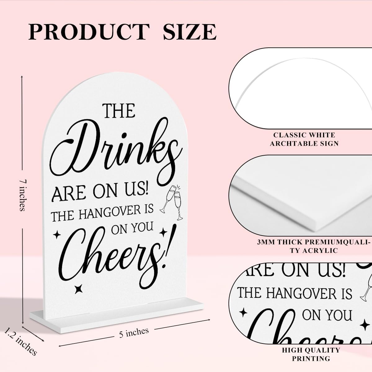 Wedding Decorations for Reception Ceremony, Wedding White Acrylic Table Sign for Marriage Parties Anniversaries Reception Cafe Hotel Party Bar Business Event