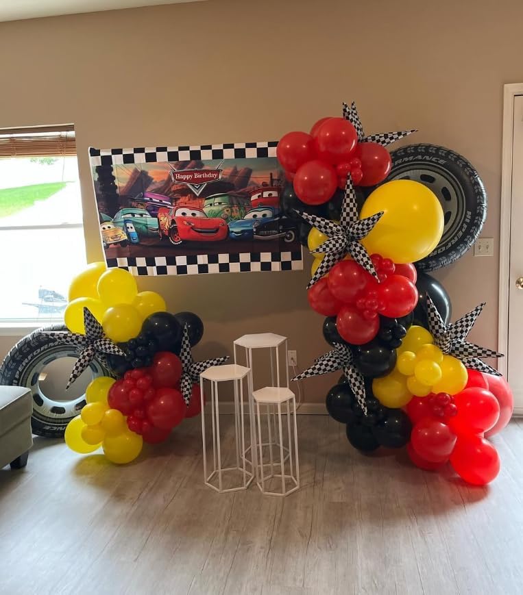 3pcs 26inch 3D Black White Explosion Star foil Balloon,Black White Foil Cone Starburst Balloons for Birthday Wedding New Year Party Event