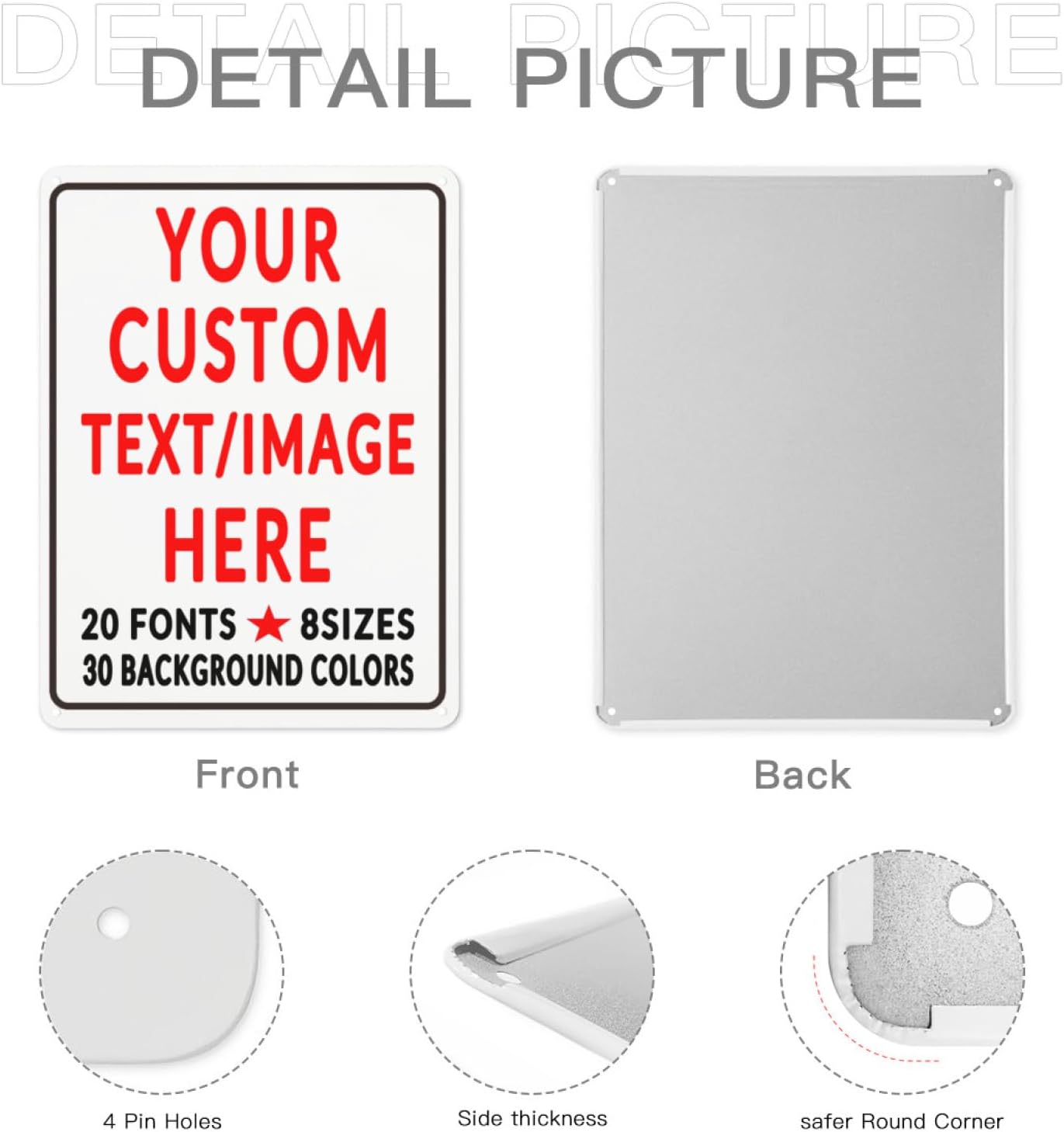 Custom Sign Personalized Custom Metal Sign, Customize For Office, Business, Workplace, Office, Home, Delivery Signs 6x8