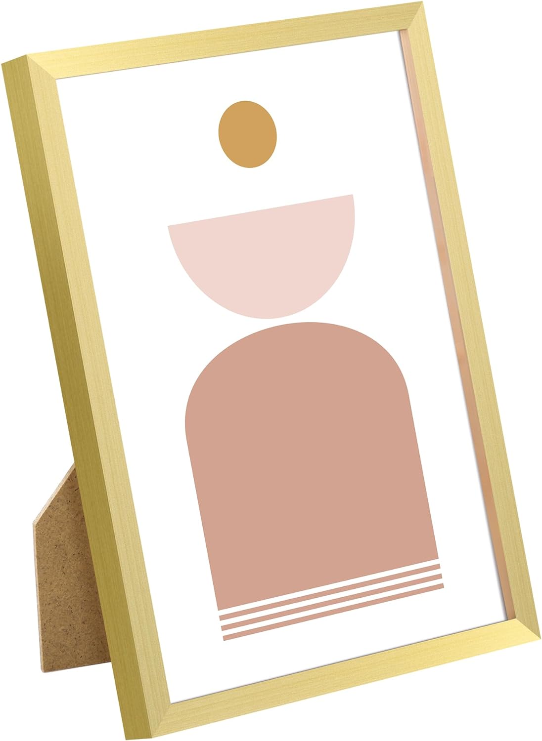 upsimples 5x7 Picture Frame Set of 3, Made of High Definition Glass for 5 x 7 Gold Frames, Wall and Tabletop Display Thin Border Photo Frame for Home Décor