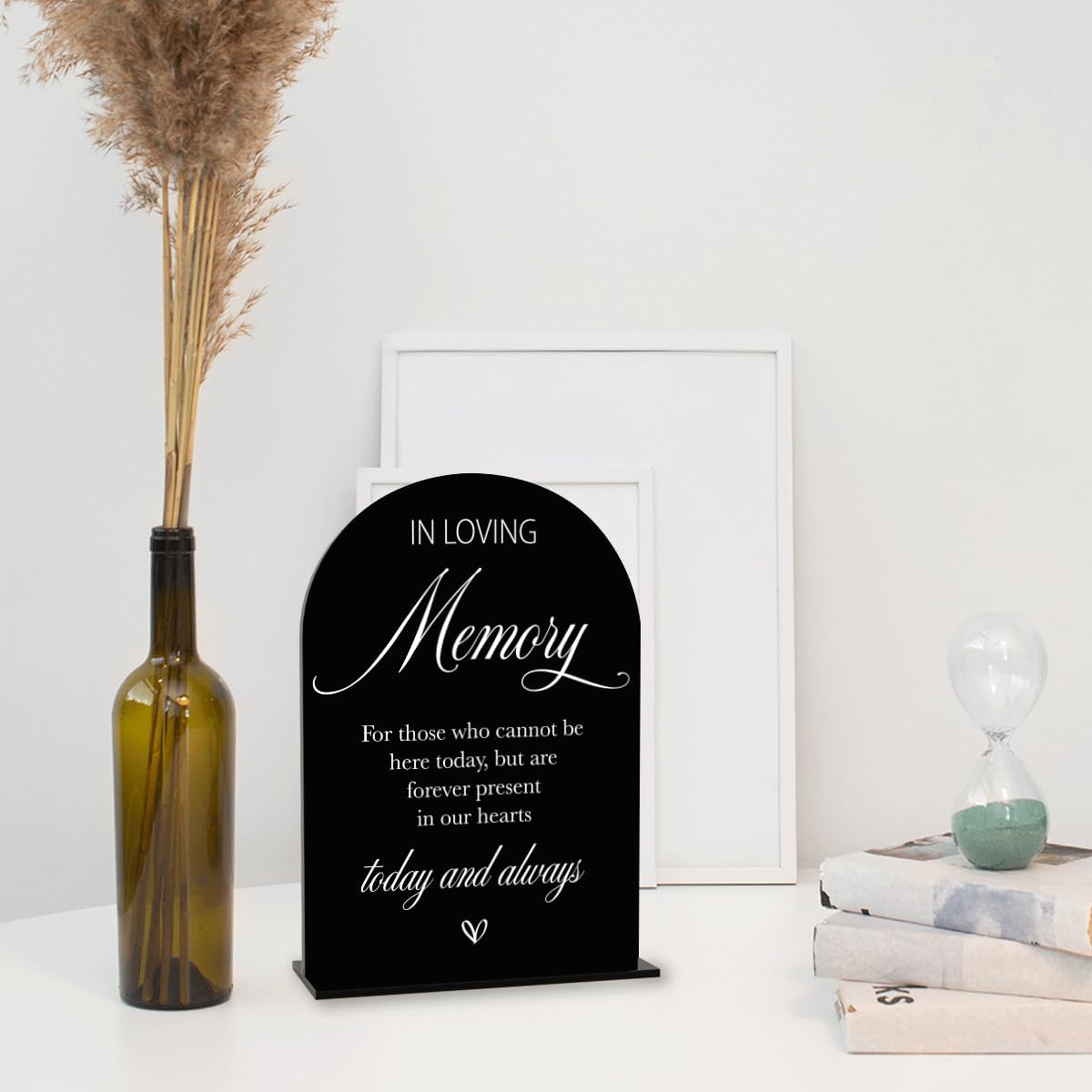 Black In Loving Memory Wedding Sign, In Memory Wedding Sign for Engagement Bridal Shower Decor fo Ceremony Reception, Weddings Acrylic Sign