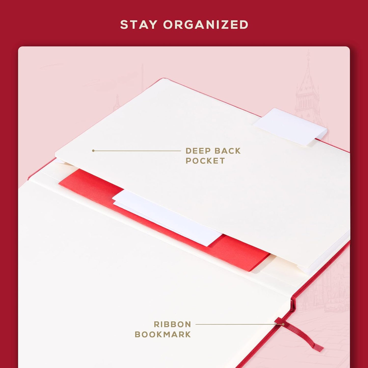 Beechmore Books A4 Sketchbook – 8.5x11 Premium Vegan Leather Bound Large Sketch Book Hardcover with 156 Thick 160gsm Perforated Ivory Pages, Blank Sketch Pad, Gift Boxed, Back Pocket, Ribbon Bookmark