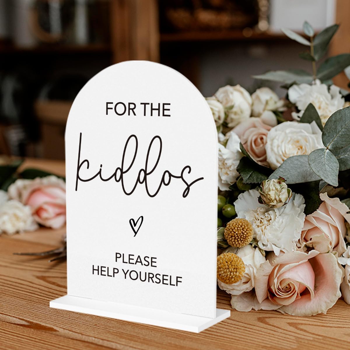 For The Kiddos Wedding Sign Please Help Yourself Sign for Wedding Engagement Ceremony Reception wedding Kiddos Acrylic sign for Table Desk