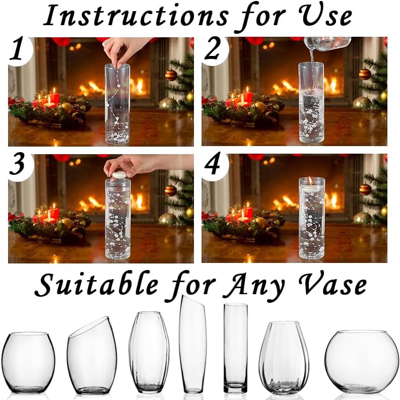 50pcs Pearls String Beads of Pearls, 10+5mm Red Artificial Pearl String for Floating Candles Centerpieces, Vase Filler, Wedding Centerpiece Christmas Party Decor