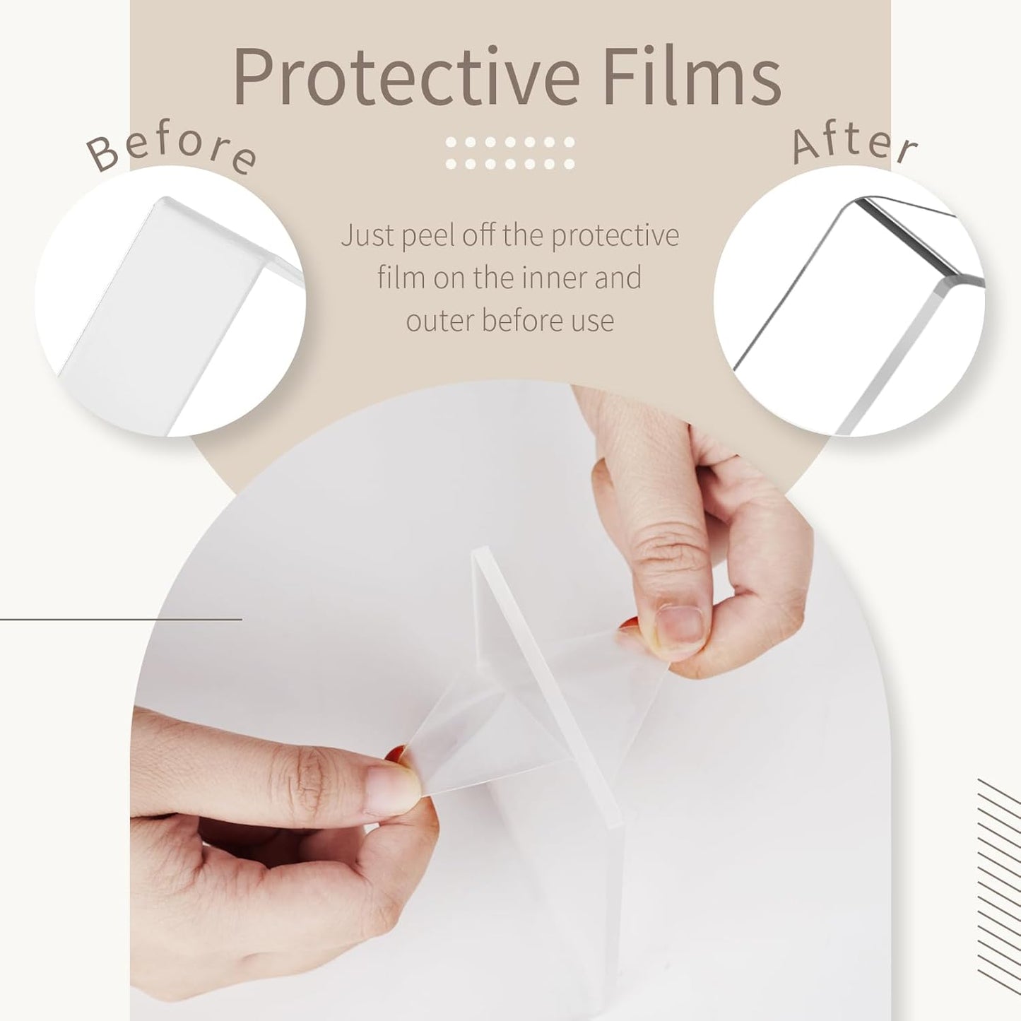 Acrylic Display Risers, 6pcs Clear Display Stand Rectangular Stands Showcase Collectibles Display Shelf for Dessert Cupcake Figures Jewelry Perfume(Clear-6pcs)