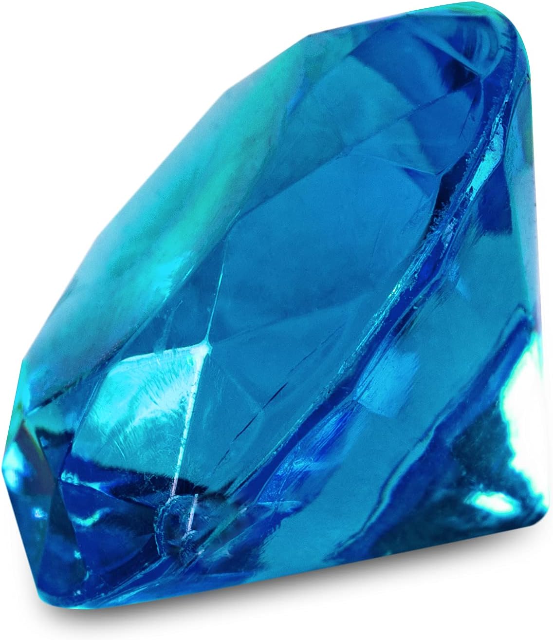 Super Z Outlet Acrylic Color Faux Round Diamond Crystals Treasure Gems for Table Scatters, Vase Fillers, Event, Wedding, Birthday Decoration Favor, Arts & Crafts (1 Pound, 240 Pieces) (Turquoise)