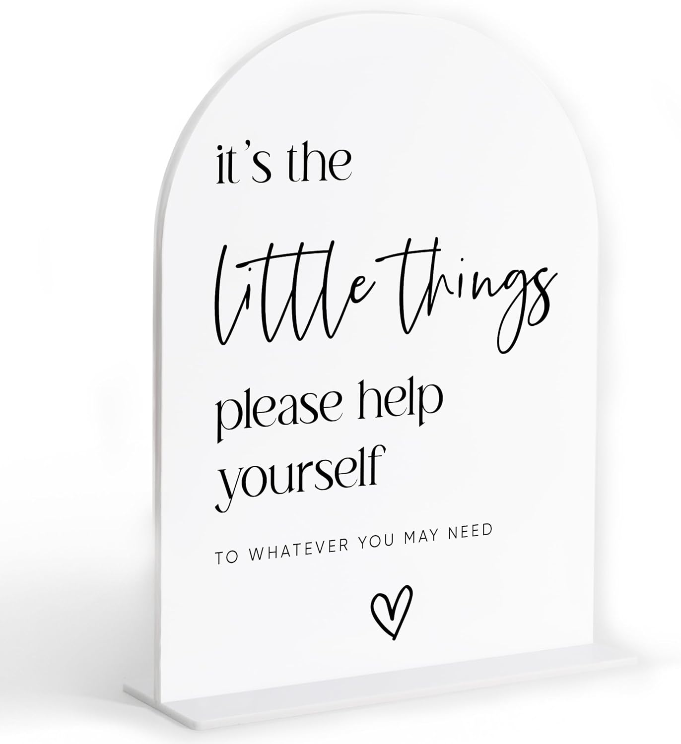 Wedding Bathroom Favors Sign, White Arch Acrylic Sign, Wedding Bathroom Basket Supplies, Bridal Shower Decorations, Engagement Party Decor, Centerpiece Table Decorations Party for Bride and Groom-4