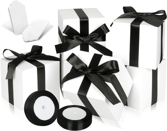 100 Pack Small Gift Boxes, 3x3x3 Inches Favor Boxes White Paper Gift Boxes with Lids for Presents, Crafting, Cupcake Boxes, Gifts, Candy Boxes for Wedding Party Bridal Shower Baby Shower Favors