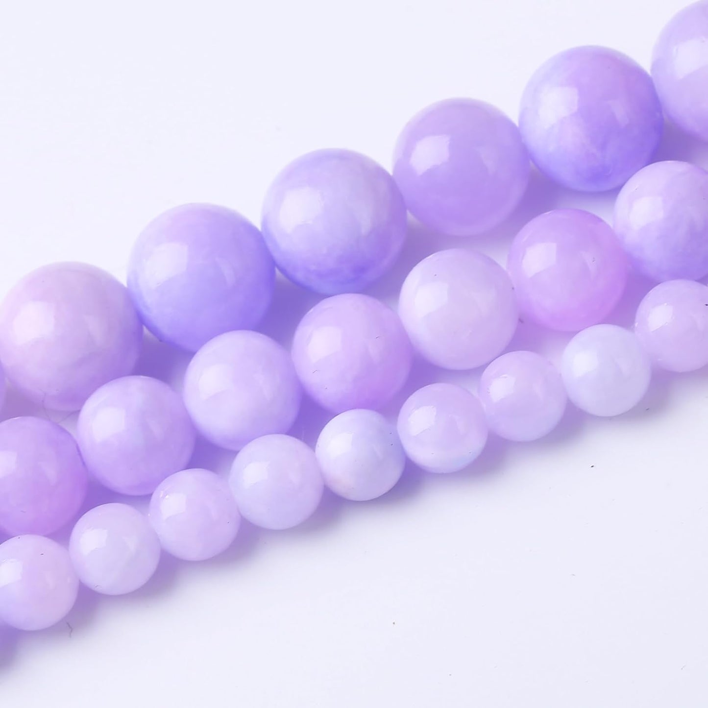 Purple Persian Jade Stone Beads Gemstone Round Crystal Energy Jade Beads Stone Beads for Jewelry Making DIY Bracelet Necklace Jewelry Making 1 Strand 15.5inch 31PCS 12MM
