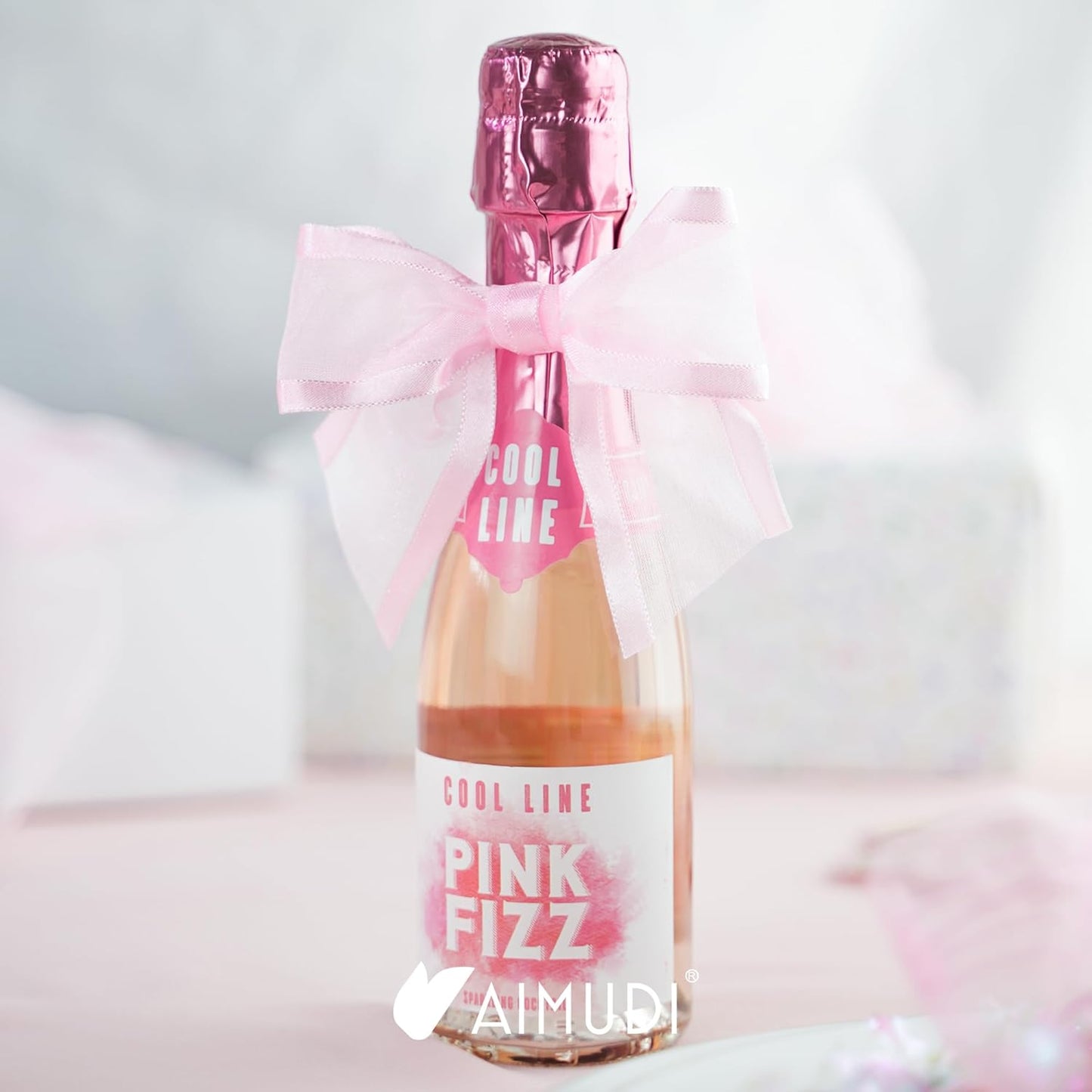 AIMUDI Pink Ribbon Bows 4" Organza Bows Premade Twist Ties Bows for Gift Wrapping Crafts Treat Bags Baskets Cake Pop Baby Shower Birthday Wedding Decor - 12 Counts