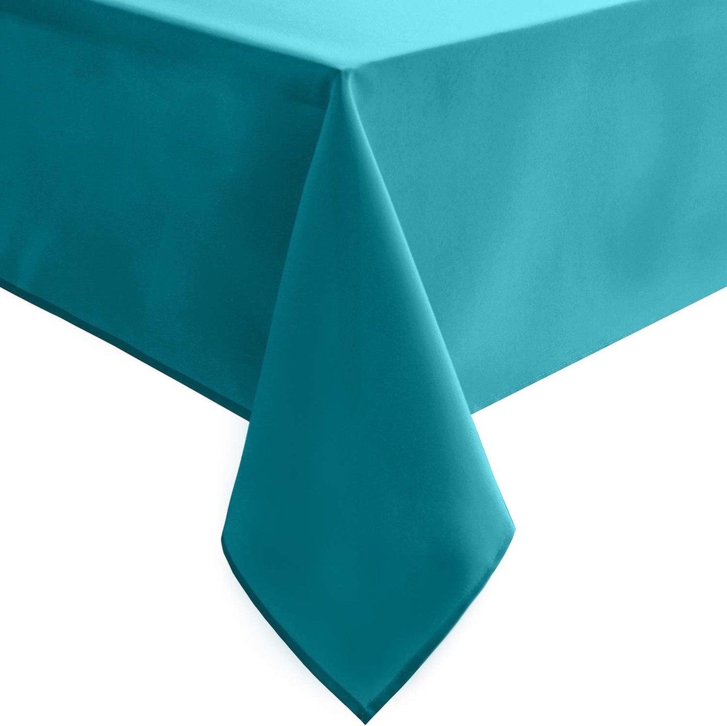 Hiasan Rectangle Tablecloth - Water Resistant and Spillproof Kitchen Washable Polyester Fabric Table Cloth for 6 Foot Tables, 54 x 108 Inch, Turquoise