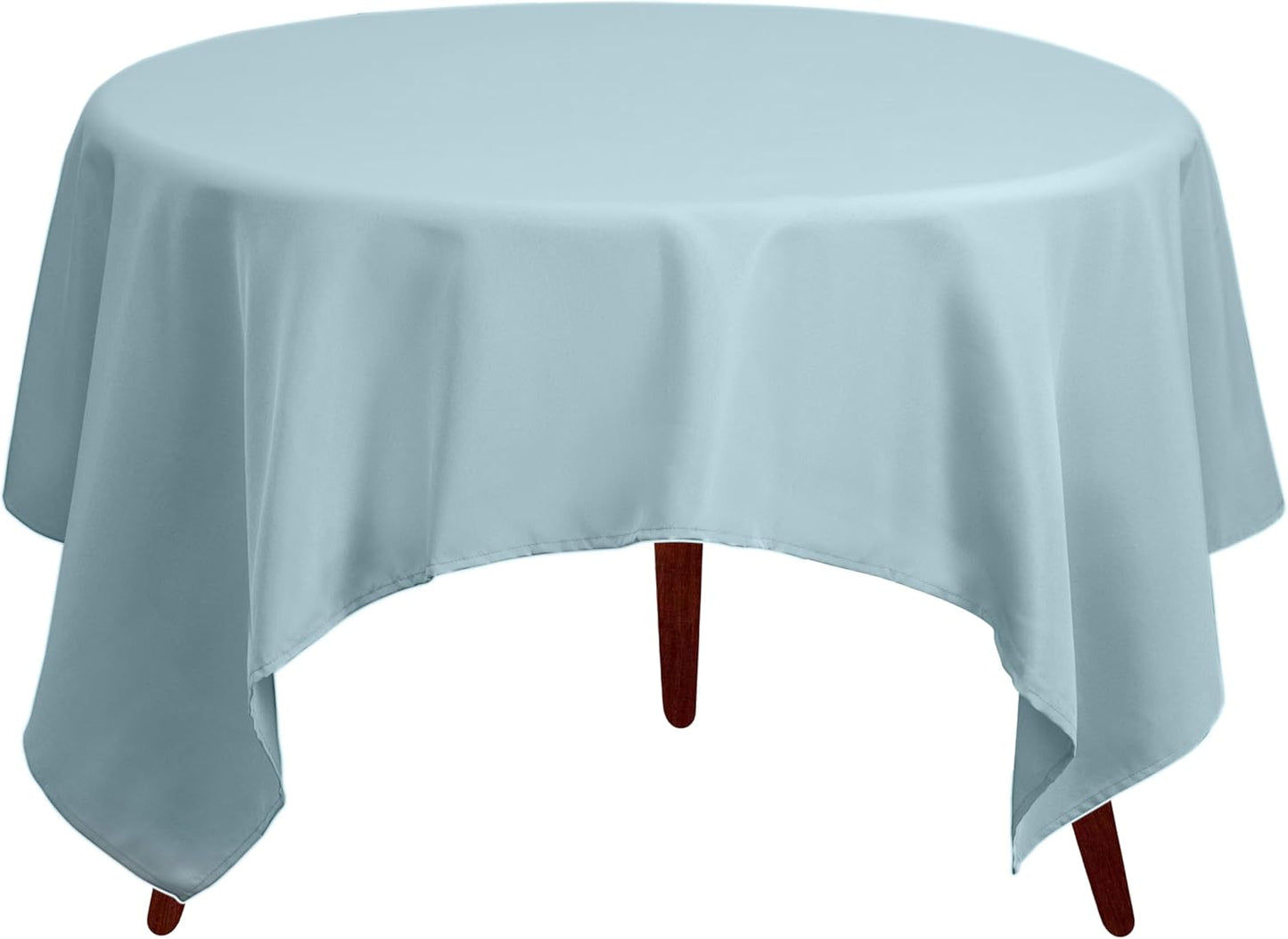 Gee Di Moda Square Tablecloth - 52 x 52 Inch Baby Blue Table Cloth for Small Square or Round Tables - Heavy Duty Washable Fabric - for Buffet Table, Holiday Party, Dinner, Wedding & Baby Shower