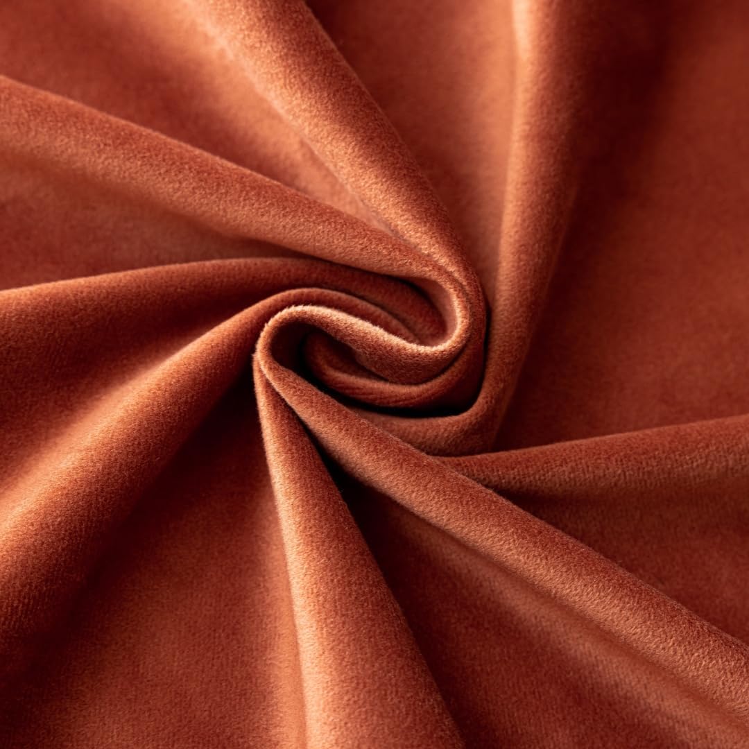 F-CHU Small Square Tablecloth 36 x 36 Inch Velvet Table Cloth Solid Burnt Orange Small Round Table Cover for Nightstand End Bedside Table Tabletop Decoration，Burnt Orange Tablecloth