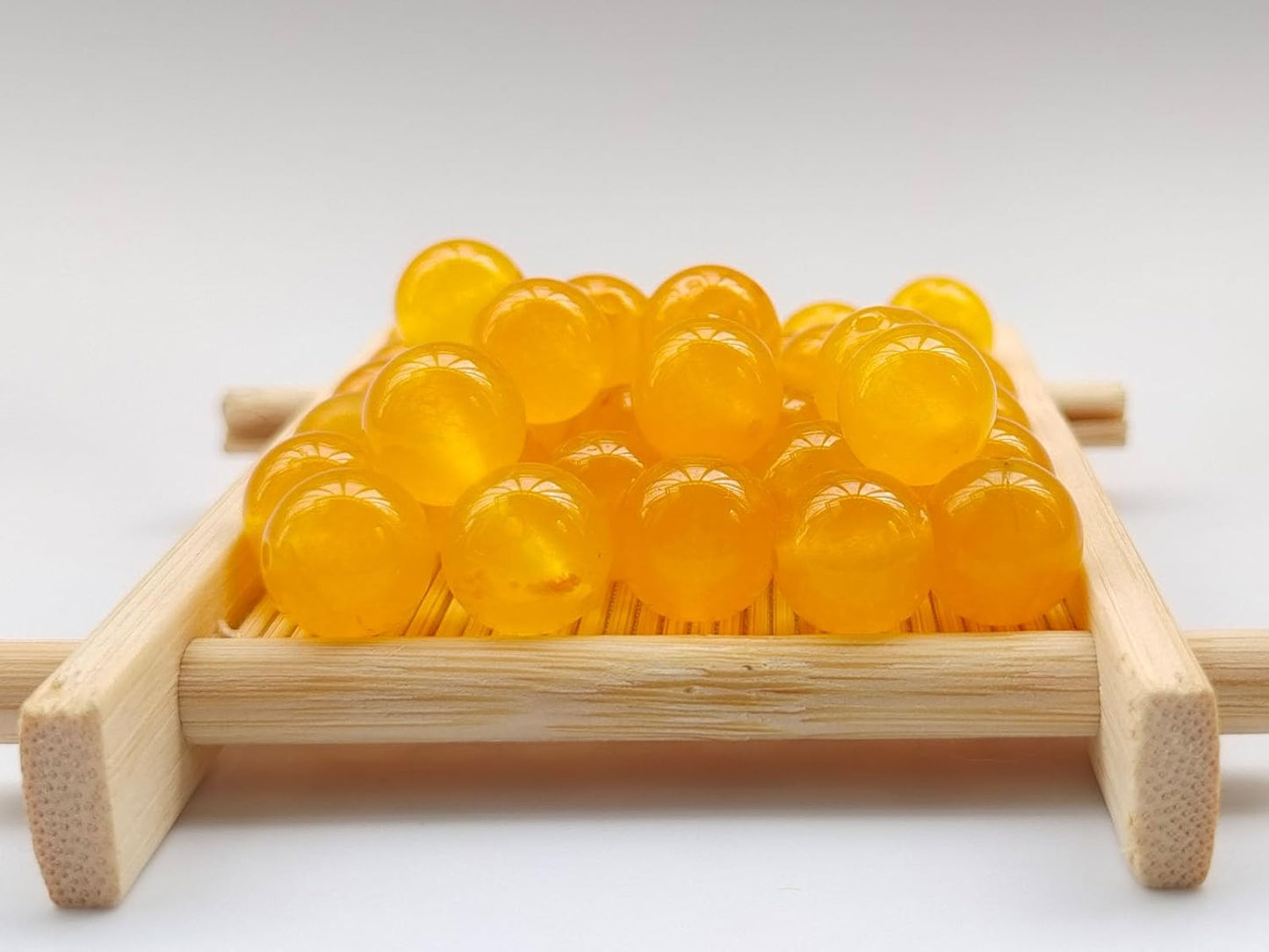 Stone Beads 8mm 100pcs Yellow Chalcedony Beads Round Loose Gemstones Beads for Bracelet Necklace Jewelry Making (8mm, 60832 Yellow Chalcedony)