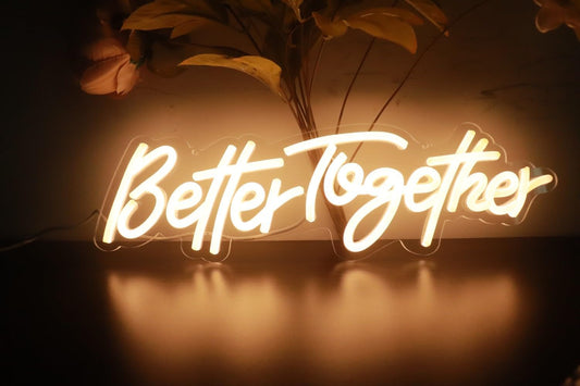 Ulalaza LED Neon Sign Night Light for Wall Party Décor Bedroom Room Bar Wedding Home Birthday Art Decoration Christmas with USB Chain Light Modulator 5v (Lets Party Blue)