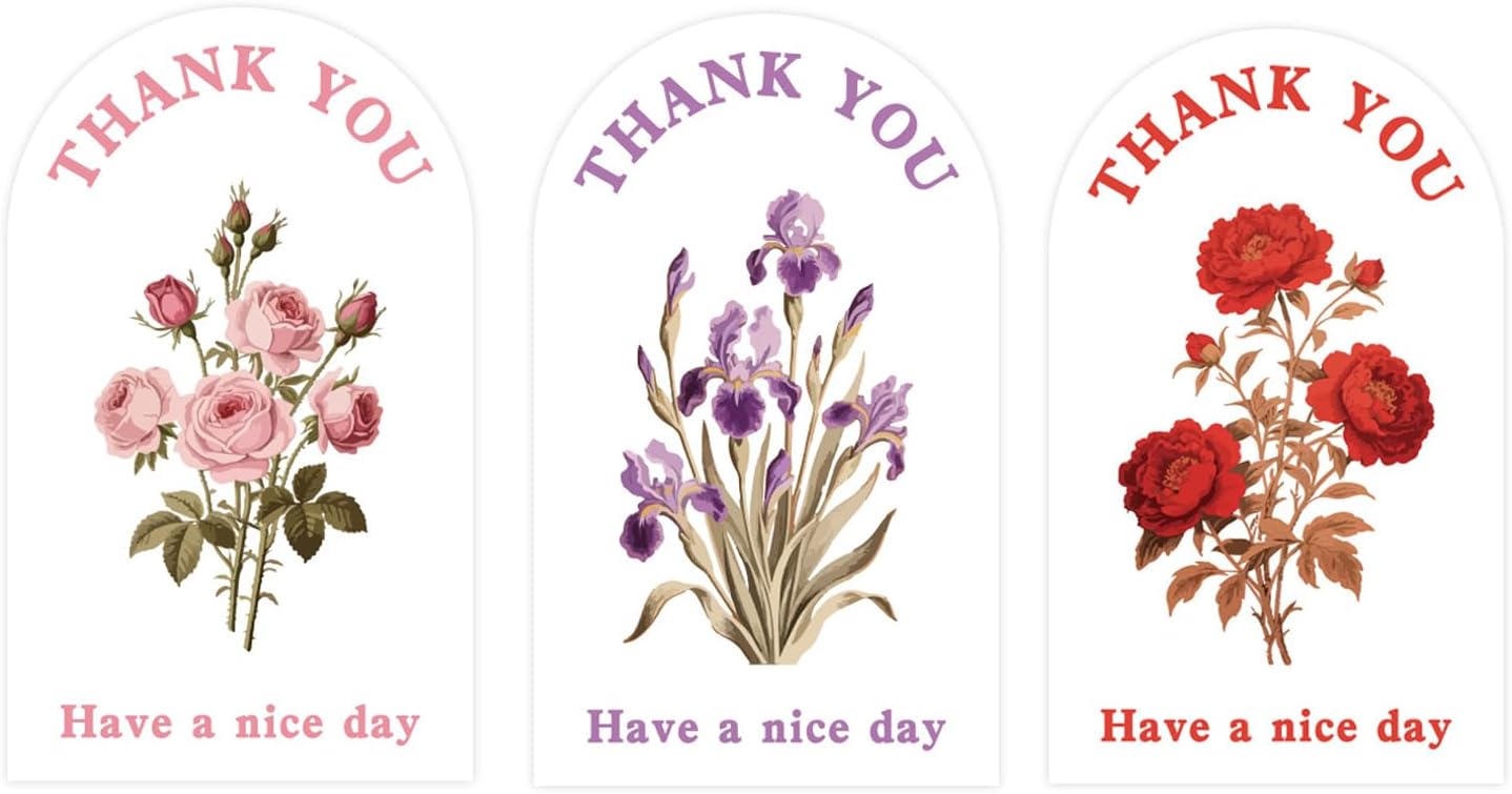 300Pcs Large Thank You Stickers, Outer Packaging Sealing Labels, and Gift Box Decorations,Foval Thank You Stickers.