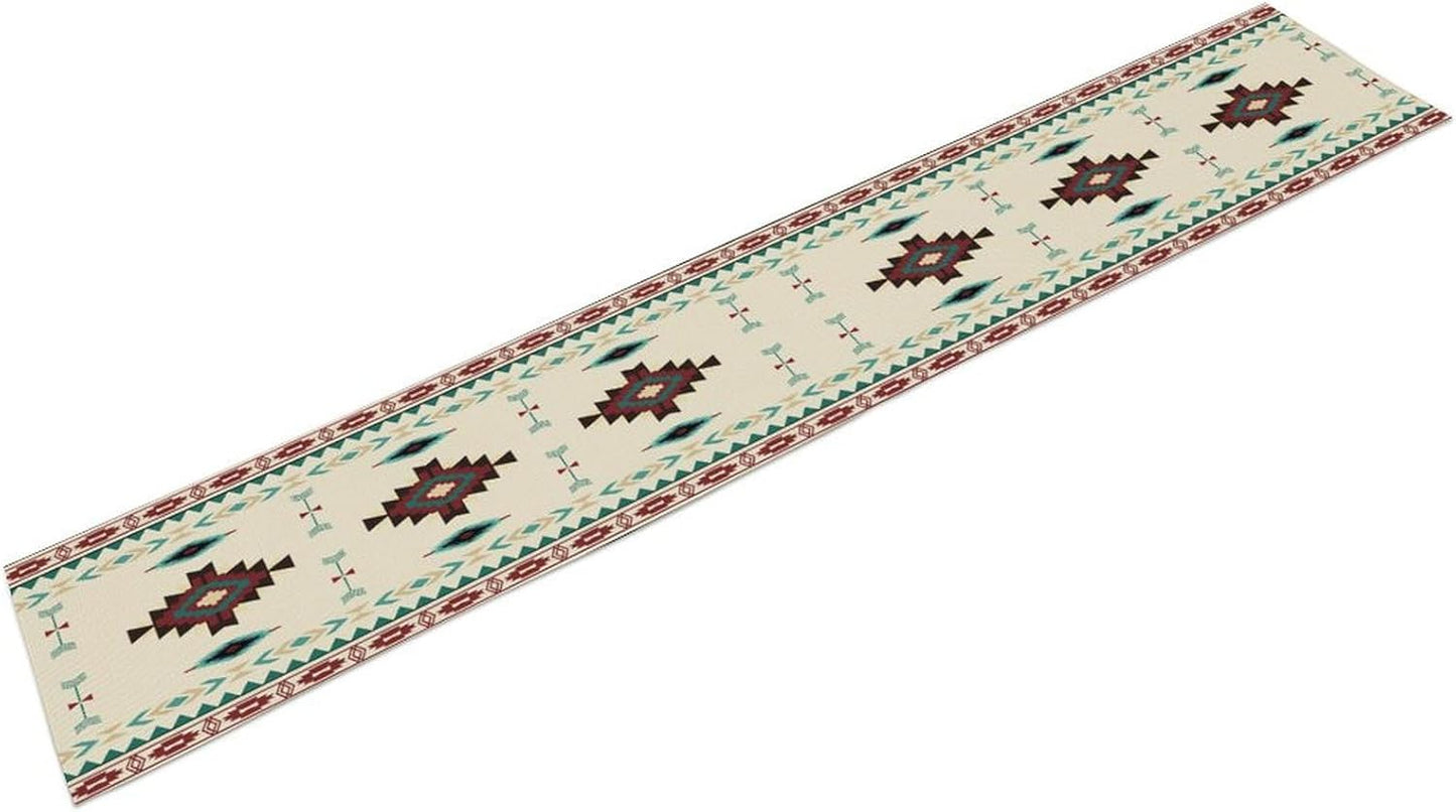 Aztec Table Runner Southwestern Native Vintage Geometric Pattern Table Runner Retro Country Table Dinner Decoration 13x90 Inch