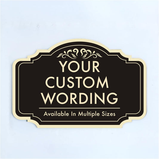 Custom Outdoor Metal Signs, Personalized Aluminum Sign - Driveway, Waterproof - Design 2 Black Charcoal 42x28 In