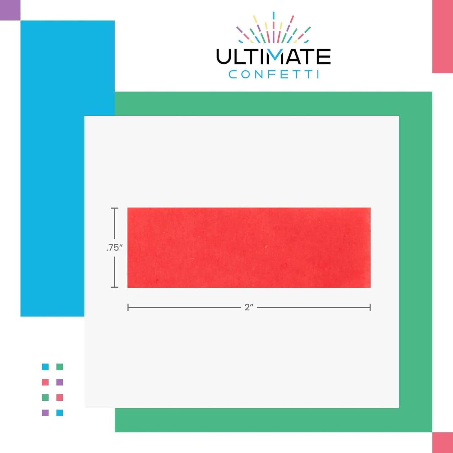 Brown Biodegradable Confetti - Rectangular Flame-Resistant Tissue Paper Confetti for Cannon and Launcher use – Best for Gender Reveal, Parties, and Concerts - 20 lb, 320 oz