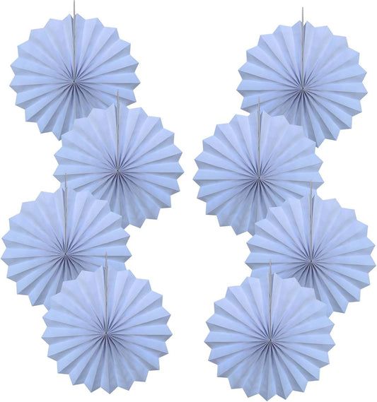 White Party Decorations,Wedding Decorations for Party Events Accessories,White Birthday Decor,Anniversary Decorations,Birthday Decorations for Men 12in Hanging Paper Fans 30 Color DIY Set(White)