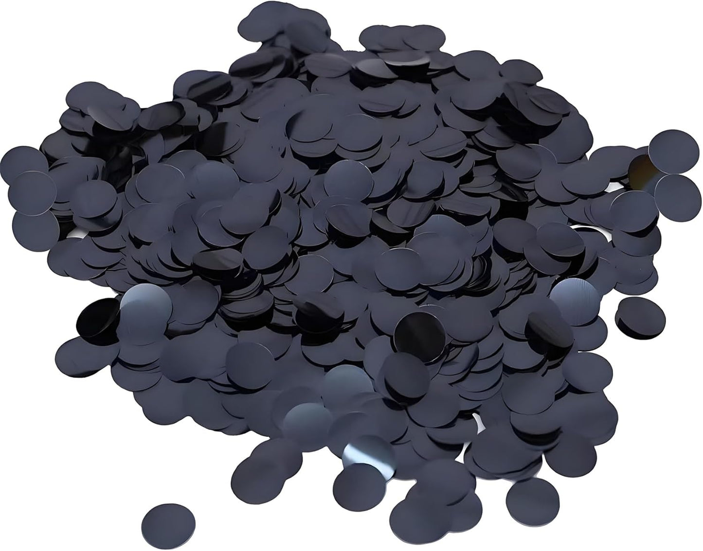 Black Round Foil Confetti Beautiful Metallic Table Confetti Glitter for Fill Balloons, Wedding,Birthday, Party,Festival Decoration(8000PCS)