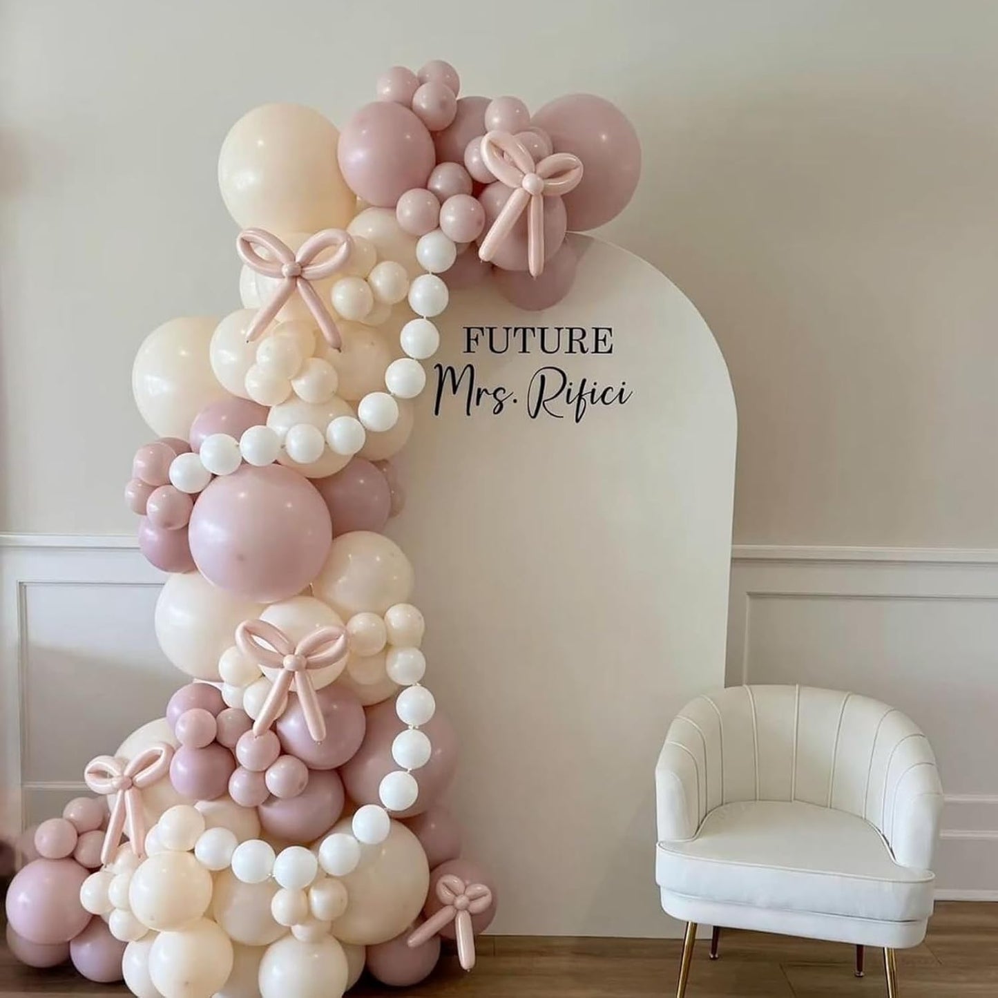 Pink Beige Balloons,50Pcs 12 Inch Blush Pink Cream and Clear Balloons for Girl Baby Boho Birthday, Bridal Shower, Bachelorette, Wedding Party Supplies