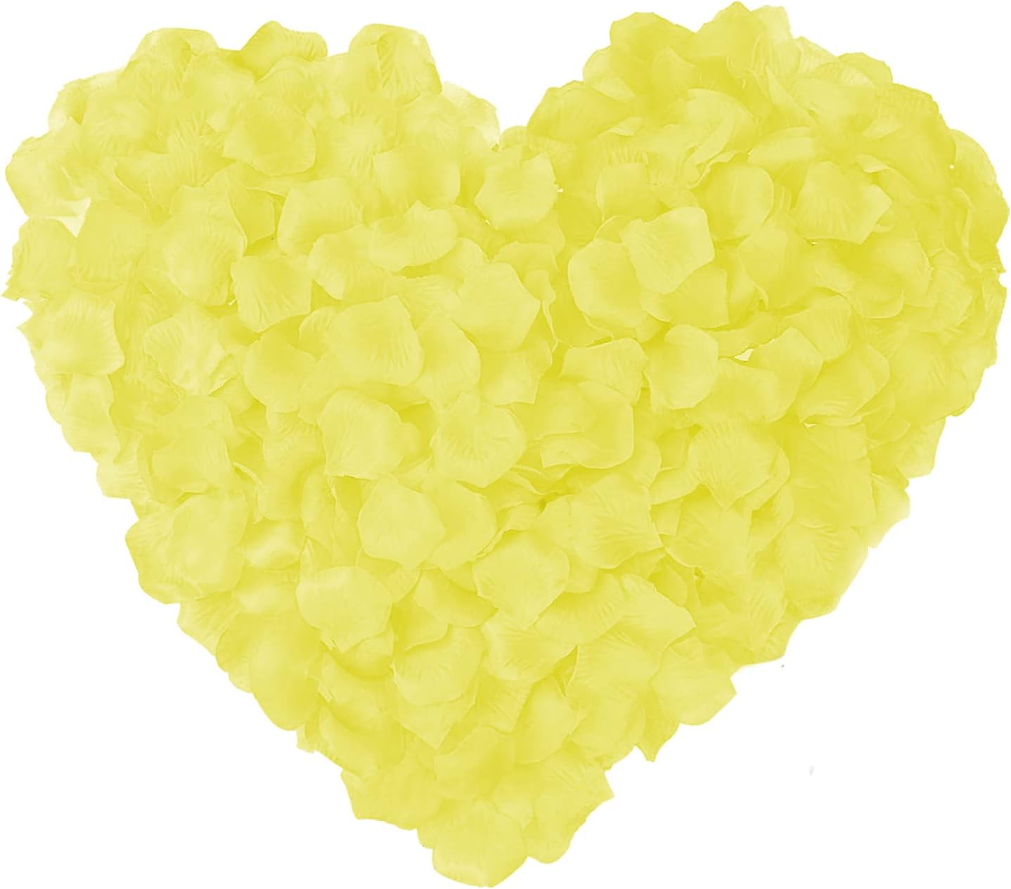 ocharzy 1000 PCS Rose Petals Artificial Flower Petals for Romantic Night, Wedding Decoration, Party, Events, Valentine Decor (Yellow)