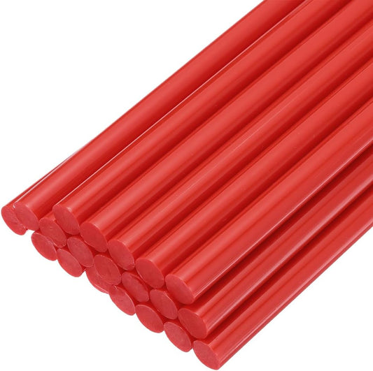 uxcell 20pcs Hot Glue Sticks for Glue Gun 7/16-inch x 10-inch Mini Hot Melt Adhesive Glue Stick Red