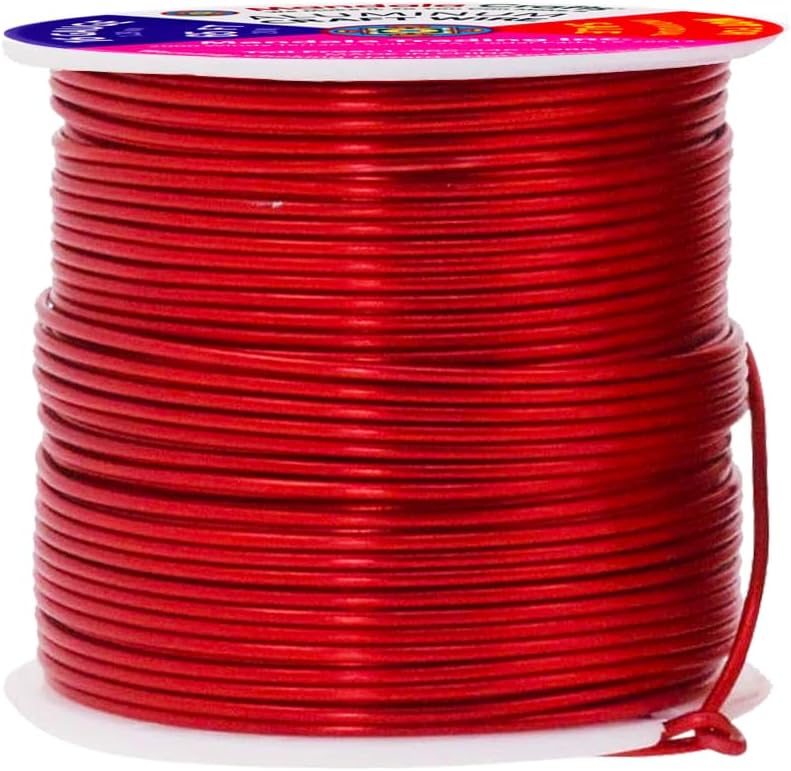 Mandala Crafts 16 Gauge Anodized Aluminum Craft Wire for Jewelry Making – 390 FT Colored Flexible Silver Copper Purple Gold Brown Red Wire - Bendable for Bonsai Armature Crafting Sculpting
