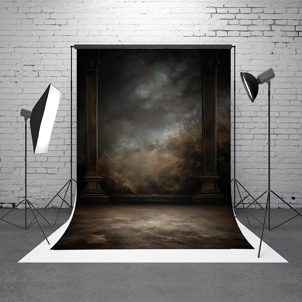 3x5ftDark Vintage Photography Backdrops Portrait Photo Backdrop Wedding Bridal Show Birthday Background for Studio Props