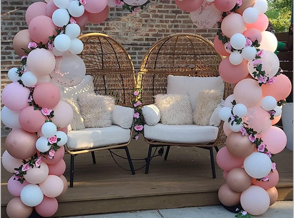 Balloon Arch Garland Kit- Dusty Rose Wedding Bachelorette Birthday Anniversary Party Decorations Backdrop Decor (Vintage Pink)