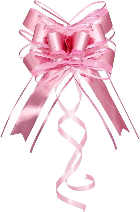 WEWILUCK Gift Bows for Presents, Pink Bows for Gift Wrapping, Gift Bows with Ribbon for Weddings, Bridal Showers, and Anniversary Decoration(6 inches, 15PCS)