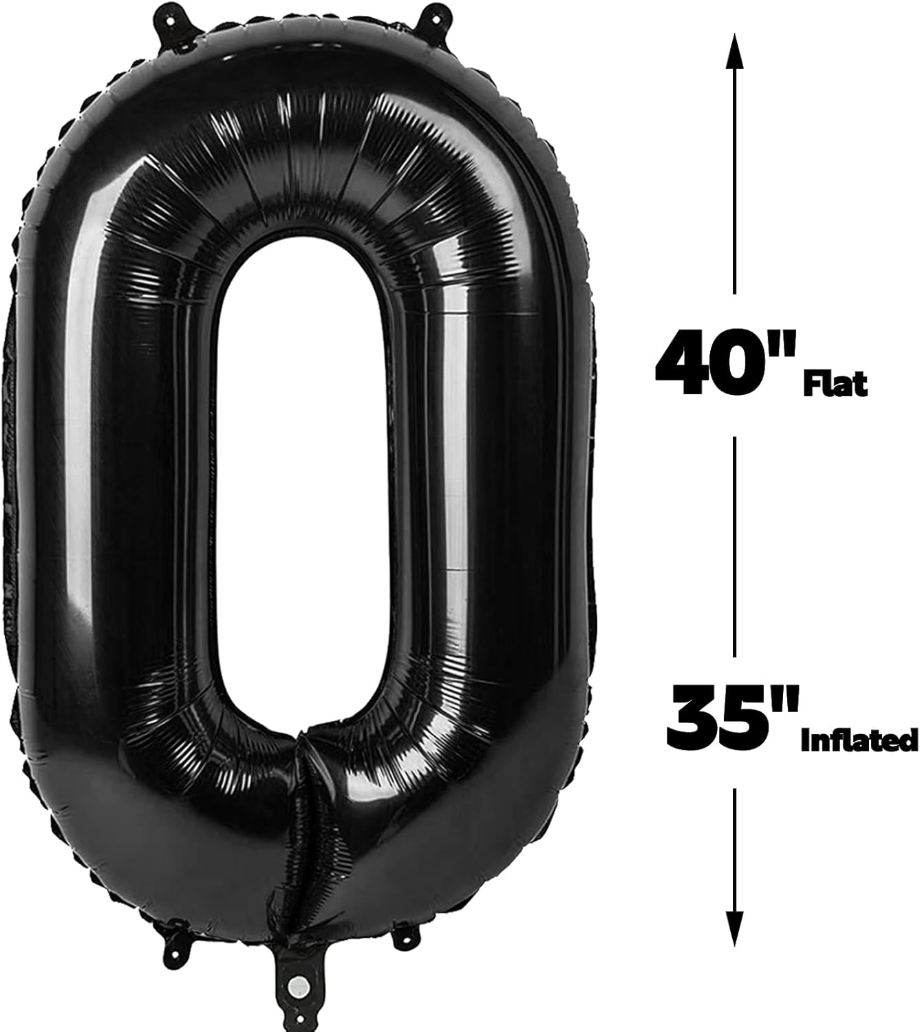 Black 40 Inch 0 Number Balloons, Balloon Decorations for 10 20 30 40 50 60 70 80 90 100 Birthday, Foil Giant Birthday Graduations Anniversary Party